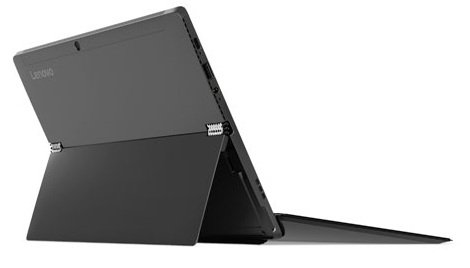 Lenovo_20M3000DMZ_INT_3 The back of a opened laptop.